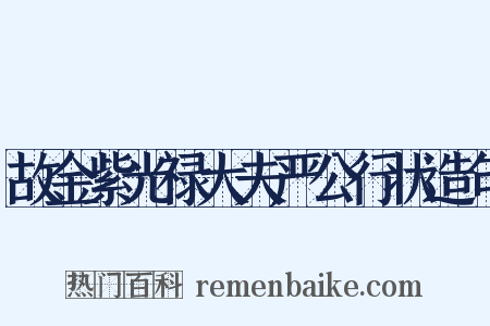 故金紫光禄大夫严公行状造句是什么意思的图片